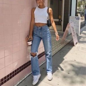 Vince Perfect Vintage Baggy Distressed Jeans